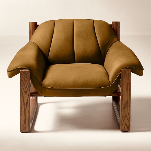Brainstorm Brown Suede Accent Chair by Casa Dean by Swizz Beatz
