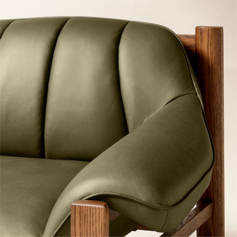 Brainstorm Green Leather Accent Chair by Casa Dean by Swizz Beatz - image 5 of 11