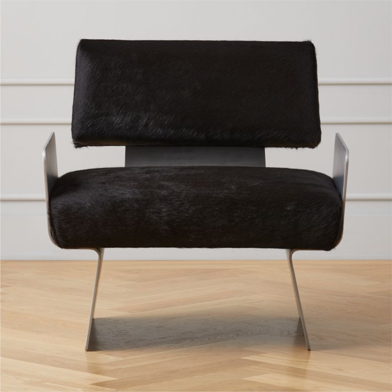 Brasilia Black Hide Chair - image 0 of 9