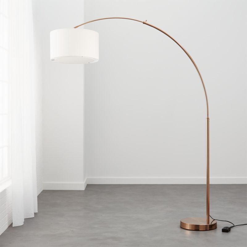 Gold Floor Lamps Cb2 Big Dipper Arc Brass Floor Lamp