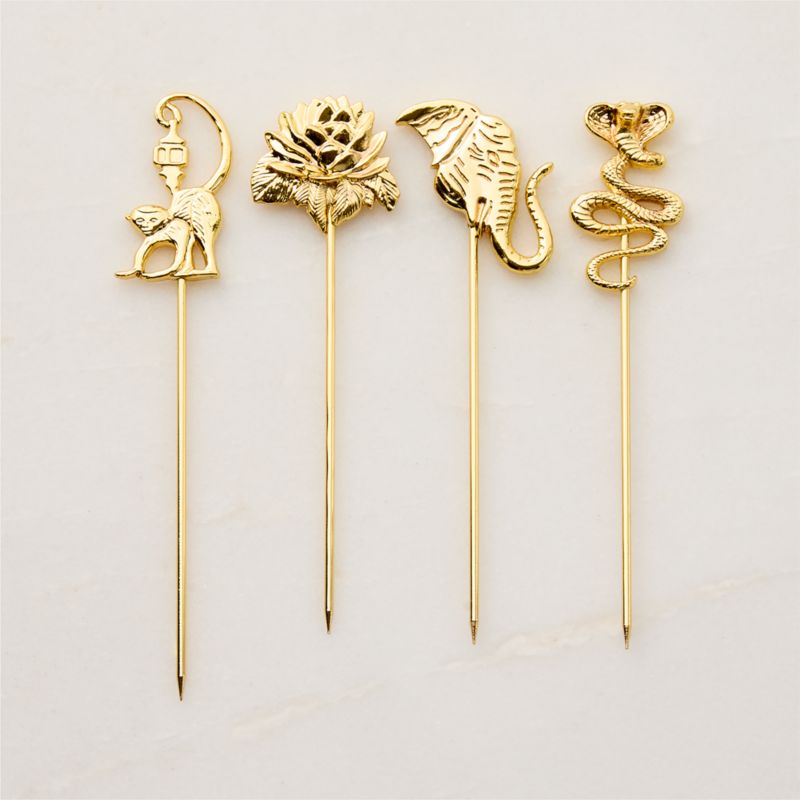 Brass Cocktail Picks - The White Lotus - image 0 of 6