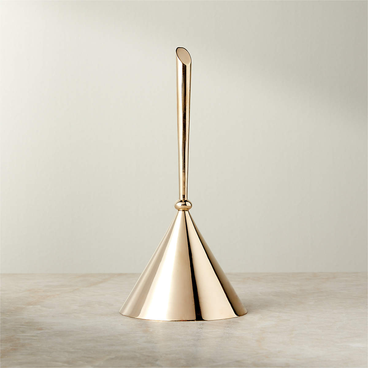 Polished Brass Dinner Bell + Reviews | CB2