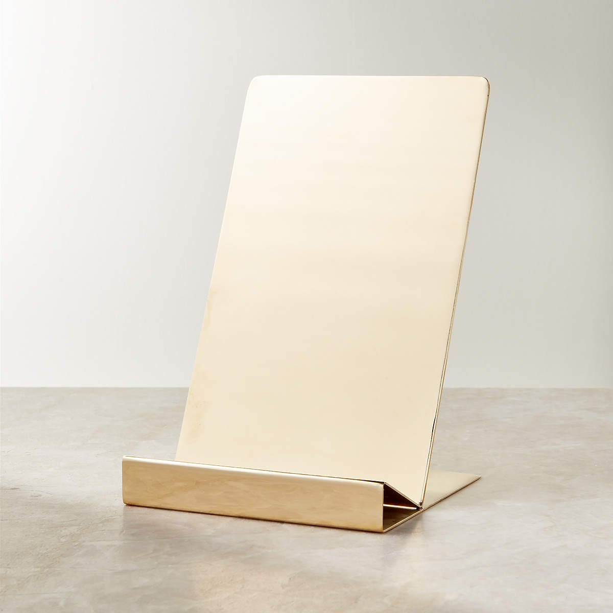 Modern Brass Book Display Stand + Reviews | CB2