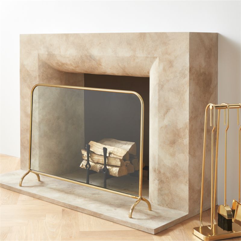 Payge Glass Fireplace Screen - image 1 of 3