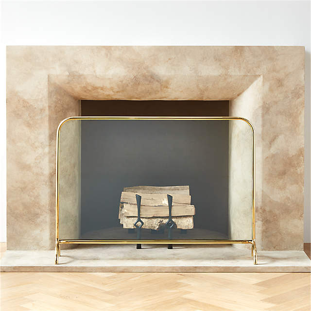 Emmy Brass Fireplace Screen + Reviews