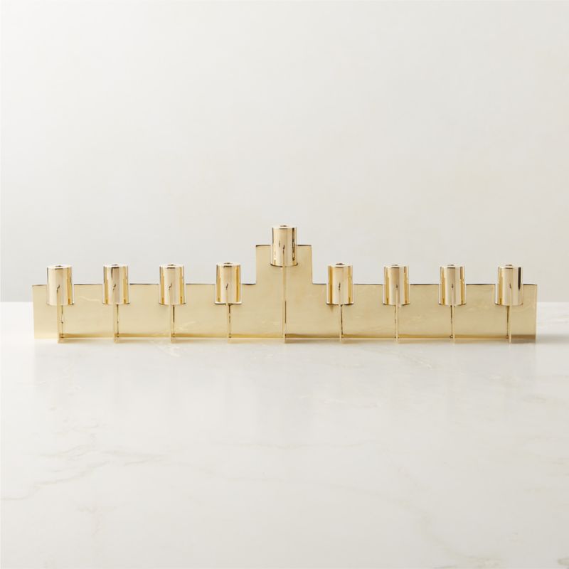 Brass Hanukkah Menorah - image 0 of 6