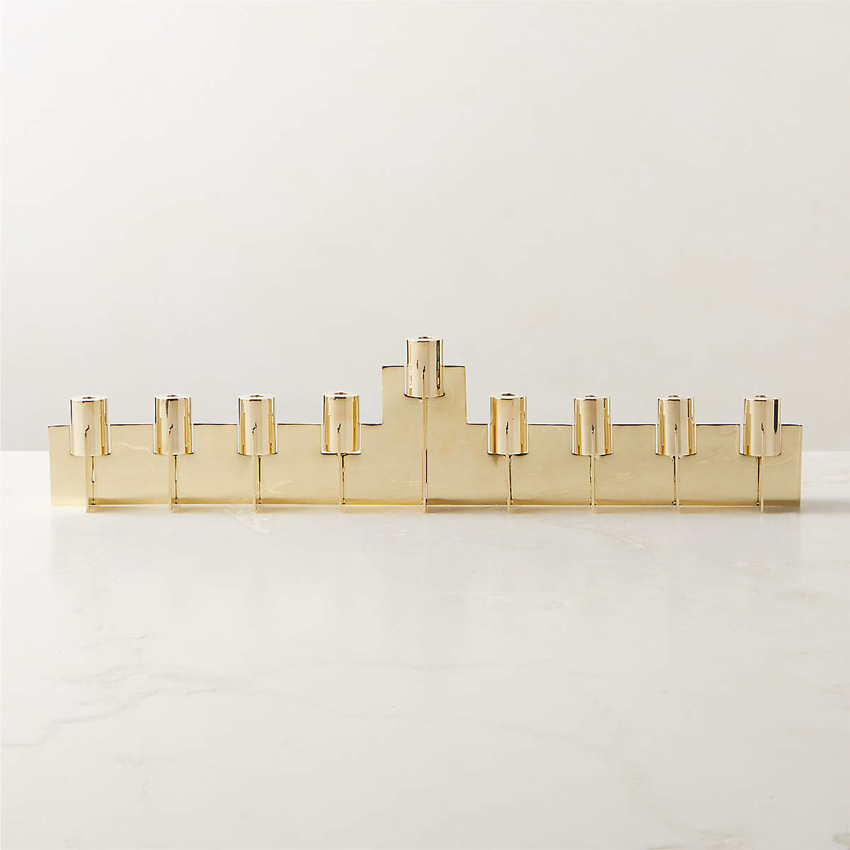 Brass Hanukkah Menorah | CB2