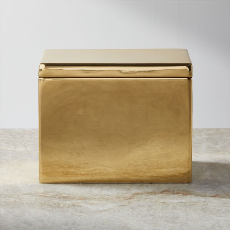 Polished Brass Recipe Box + Reviews | CB2 Canada