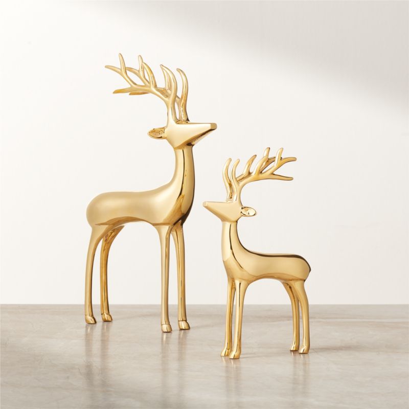 Brass Holiday Reindeer Decoration 12" - image 2 of 9