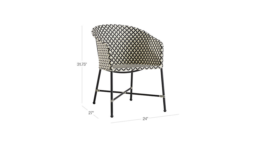brava dining lounge wicker chair