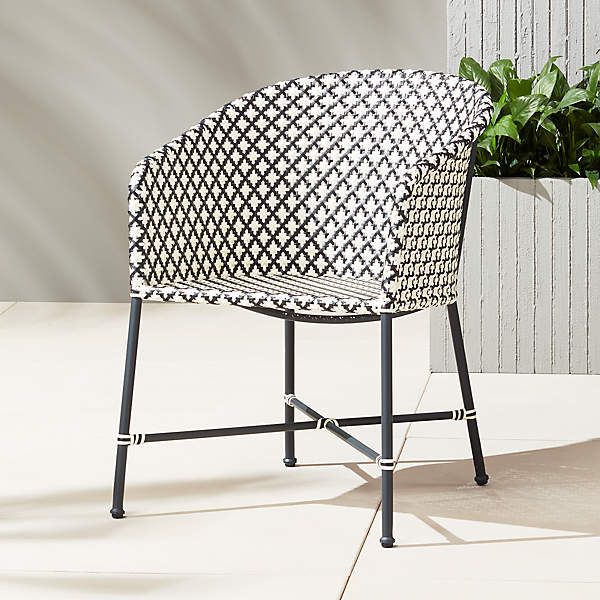 Modern Outdoor Patio Dining Chair, Grey Wicker Dining Chairs Outdoor