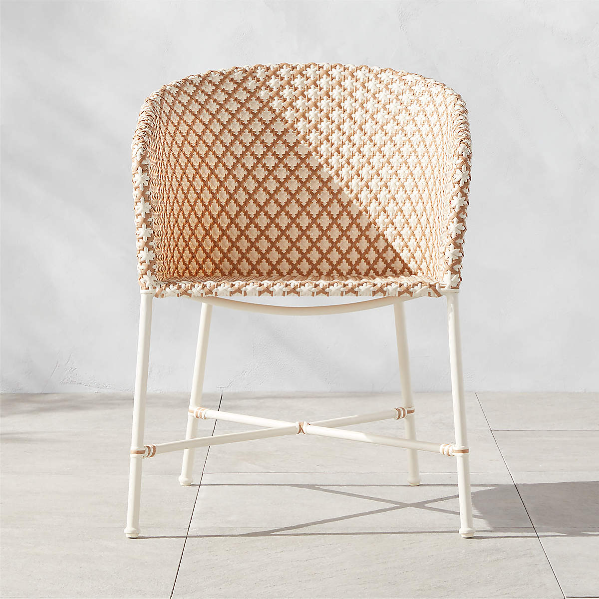 Brava Modern Wicker Outdoor Dining Armchair + Reviews CB2
