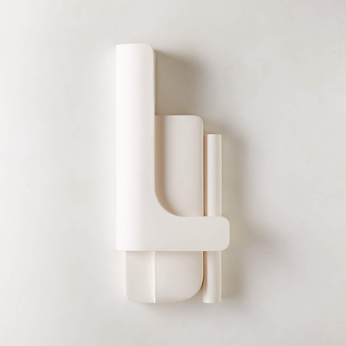 Brazilian White Concrete Modern Wall Decor Panel II + Reviews | CB2