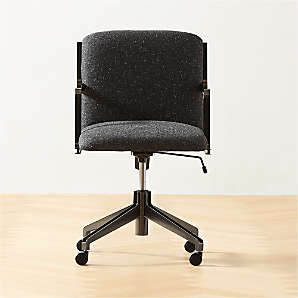 Olive Green Velvet Swivel Office Chair with Arms - Fenix