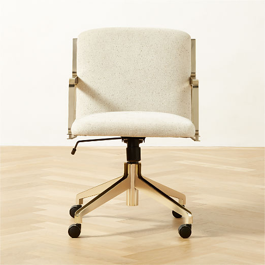 Brecha Ivory Upholstered Office Chair