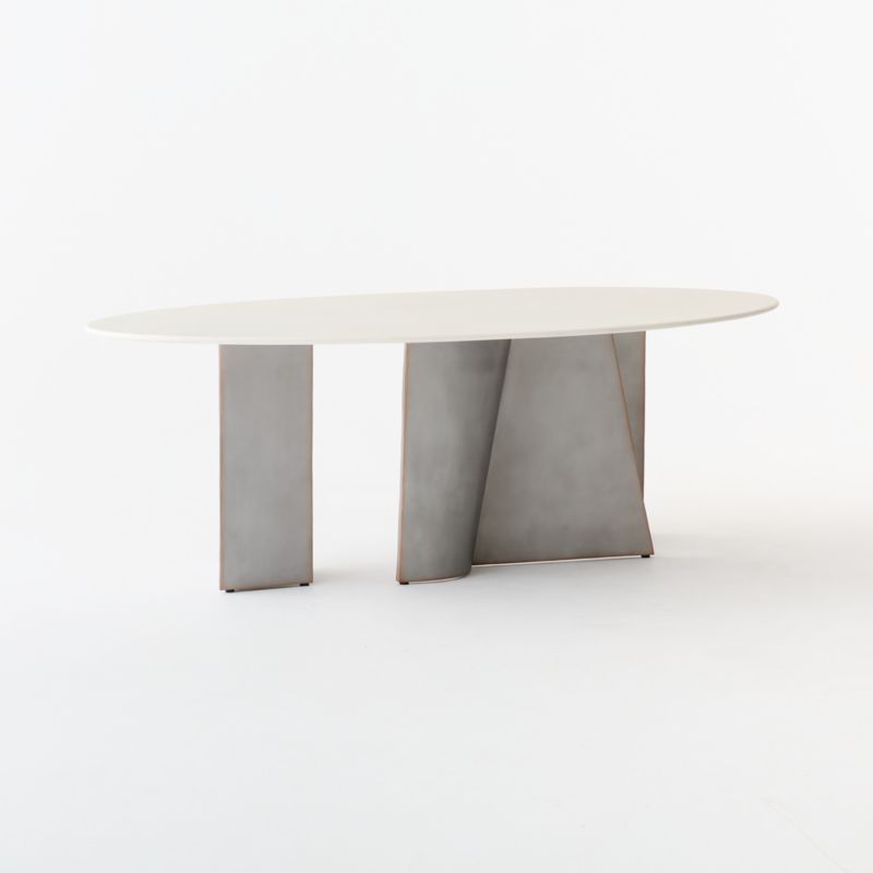 Bretagne 96" Resin and Metal Dining Table by goop - image 7 of 10