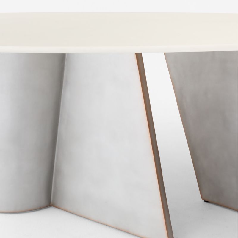 Bretagne 96" Resin and Metal Dining Table by goop - image 9 of 10