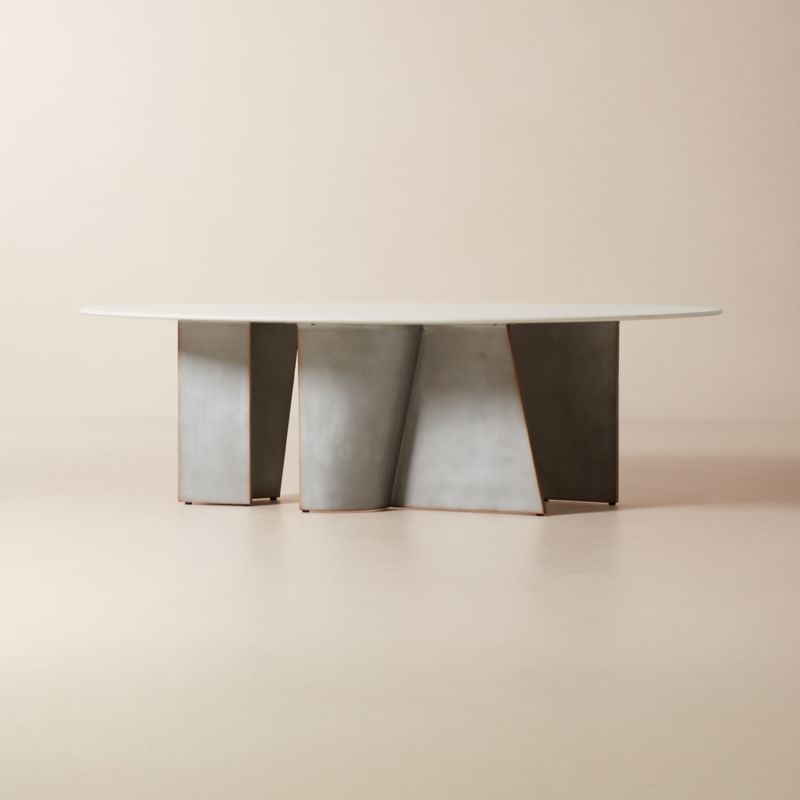 Bretagne 96" Resin and Metal Dining Table by goop - image 0 of 10