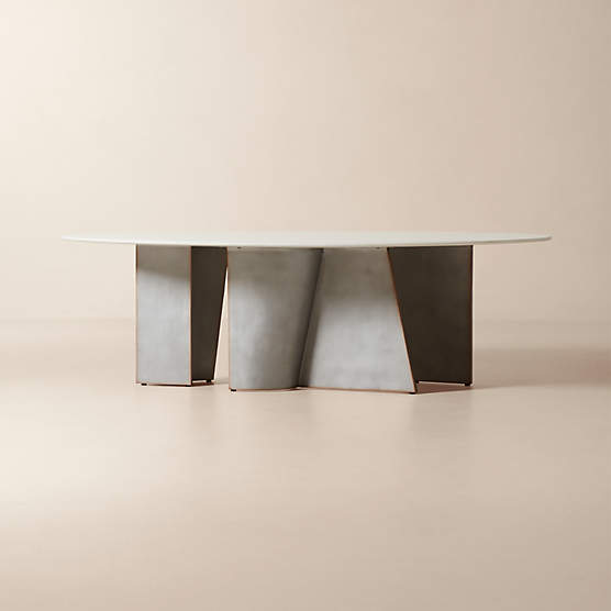 Bretagne 96" Resin and Metal Dining Table by goop