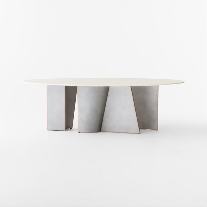 Bretagne 96" Resin and Metal Dining Table by goop - image 6 of 10