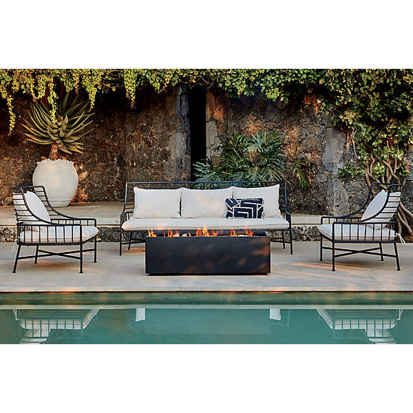 Black Metal Patio Sofa | Baci Living Room