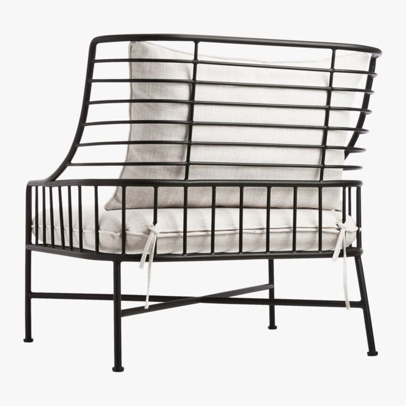 Breton Black Metal Outdoor Chair - image 9 of 14