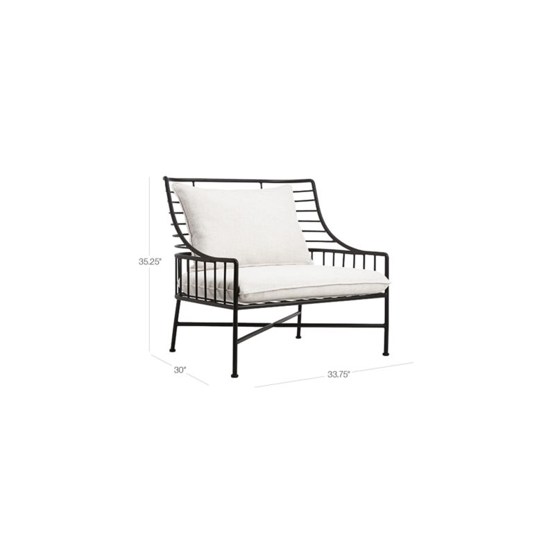 View Breton Black Metal Outdoor Chair - image 3 of 14