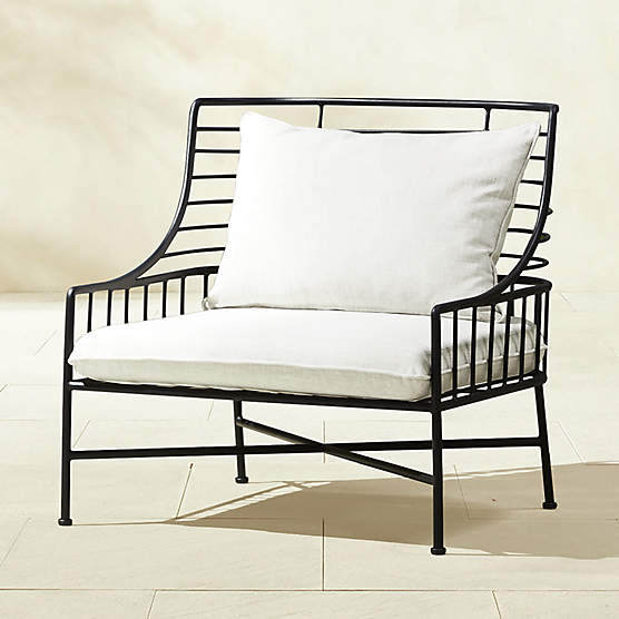 Breton Black Metal Outdoor Chair