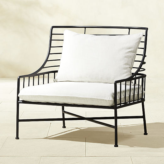 Breton Black Metal Outdoor Chair