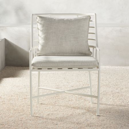 Breton White Metal Dining Chair Reviews Cb2