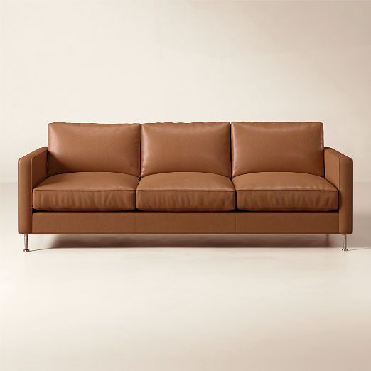Brett Leather Sofa (76"-100")