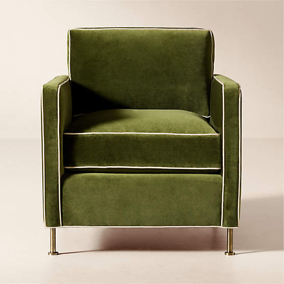Brett Jade Green Velvet Accent Chair