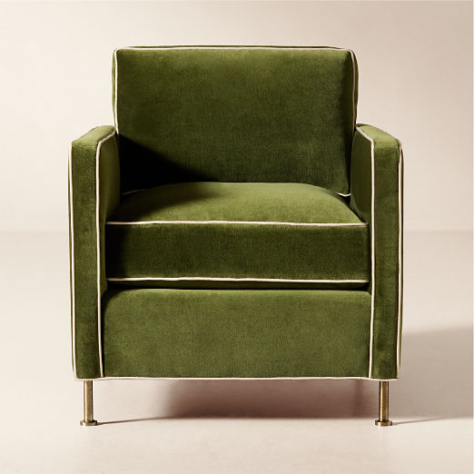 Brett Jade Green Velvet Accent Chair