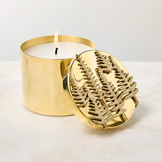 Cedarwood + Tobacco Scented Candle 14oz with Unlacquered Brass Lid