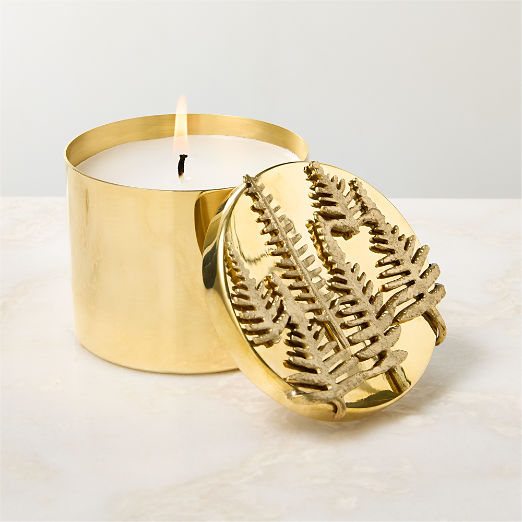 Cedarwood + Tobacco Scented Candle 14oz with Unlacquered Brass Lid