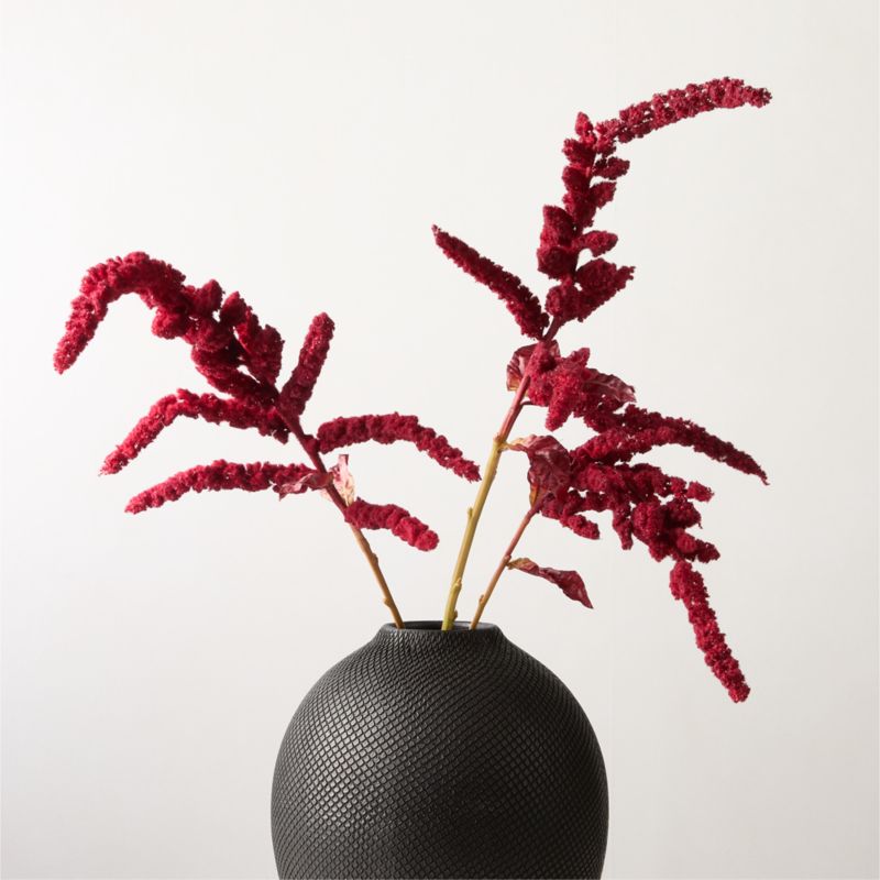 View Faux Burgundy Amaranthus Stems Set of 3 details