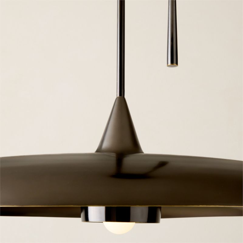 Brio Blackened Brass Pendant Light - image 3 of 8
