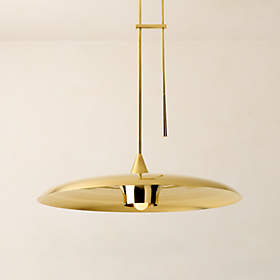 Leo 2-Light Aged Brass Pendant Light + Reviews | CB2