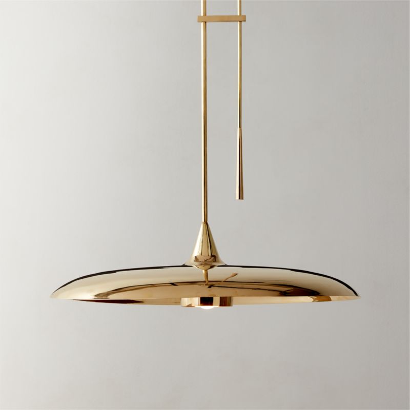 Brio Modern Polished Brass Pendant Light + Reviews | CB2