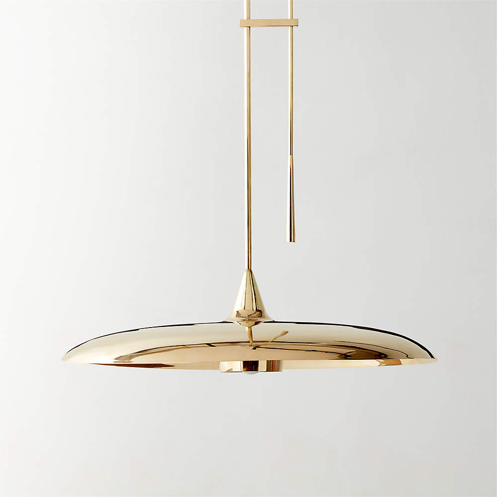 Brio Modern Polished Brass Pendant Light + Reviews