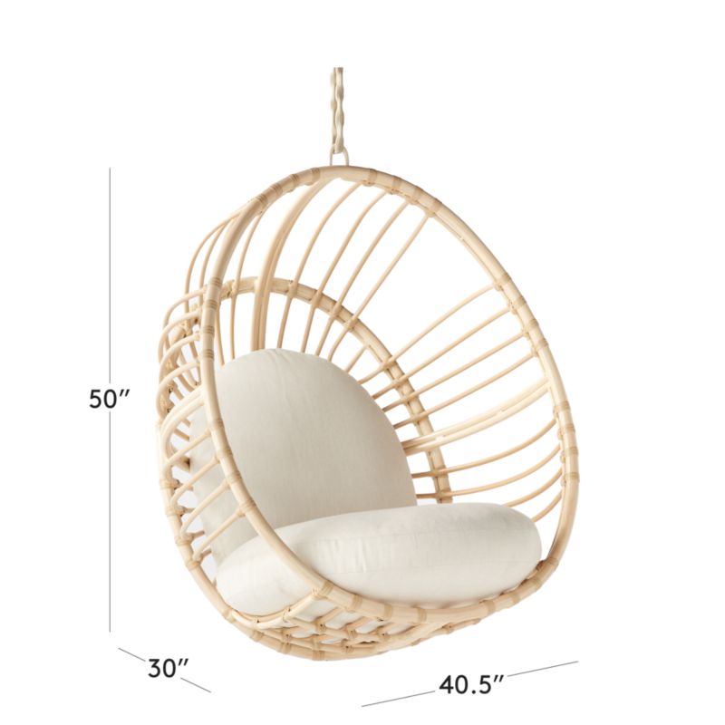 View Brisa Rattan Outdoor Hanging Lounge Chair - image 3 of 8