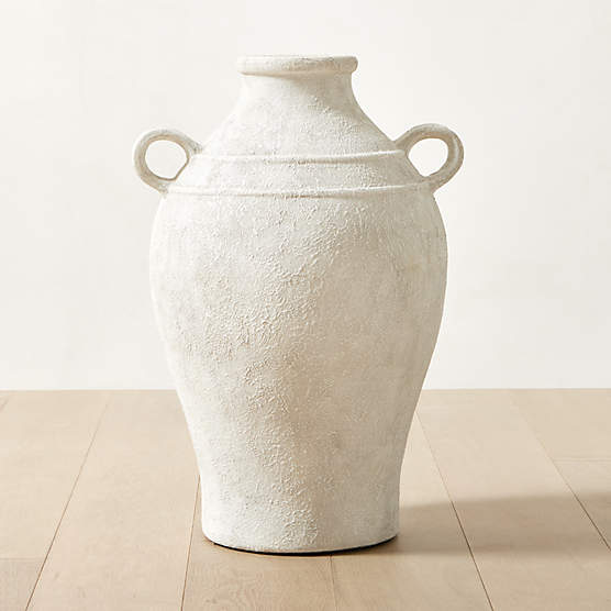 Torino Modern Textured White Vase + Reviews CB2 Canada