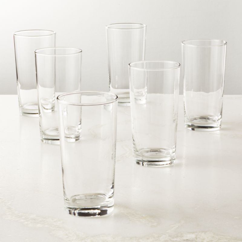 Brisk Modern Drinking Glasses Set of 6 + Reviews CB2 Canada