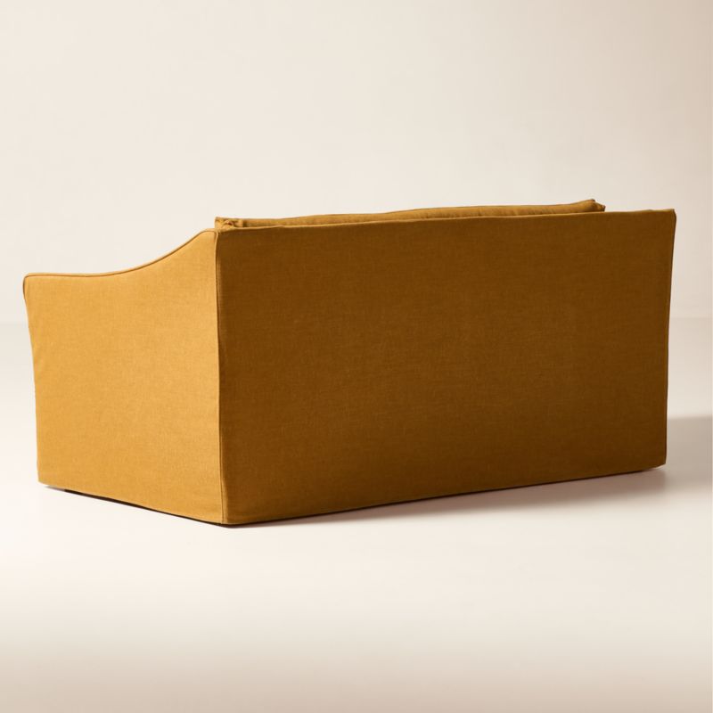 Bristol 68" Cognac Slipcovered Performance Linen Sofa - image 7 of 10