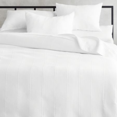 Brito White Stitched Duvet Cover Cb2 Canada