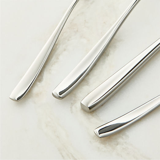 Britton Polished Silver Flatware Set