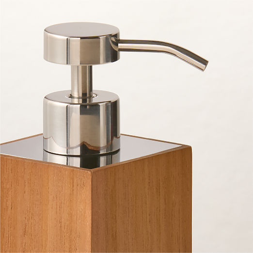 Brogan Teak and Stainless Steel Soap Pump