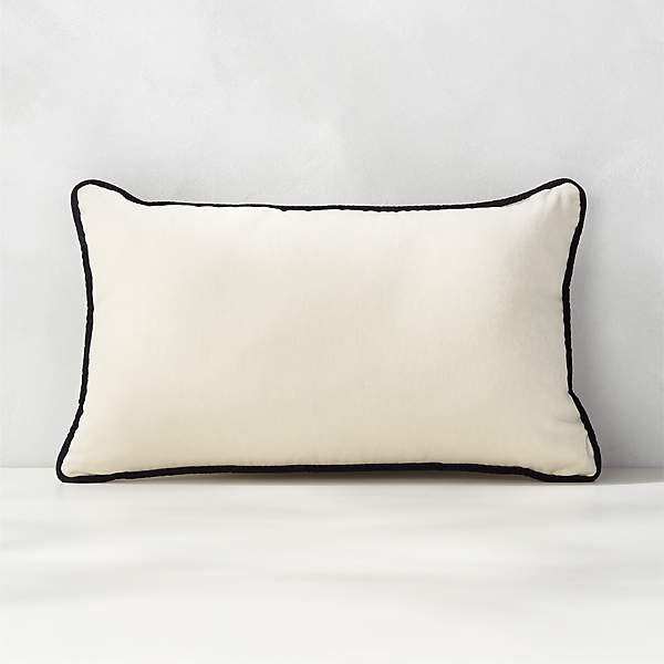 White outdoor cushions with black piping hot sale