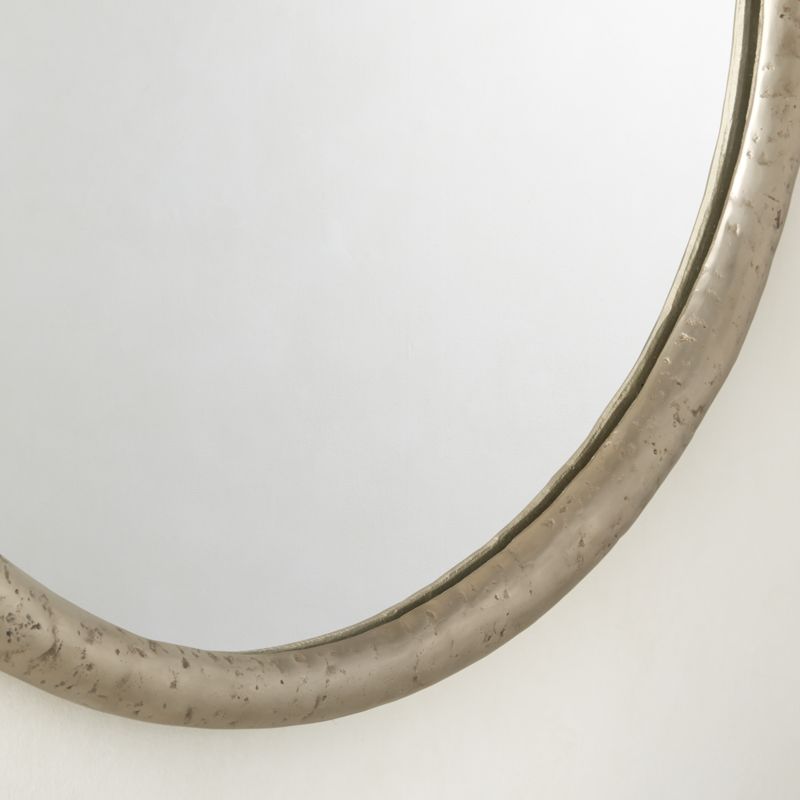 Bronx Nickel Cast Aluminum Round Wall Mirror 36" - image 3 of 5