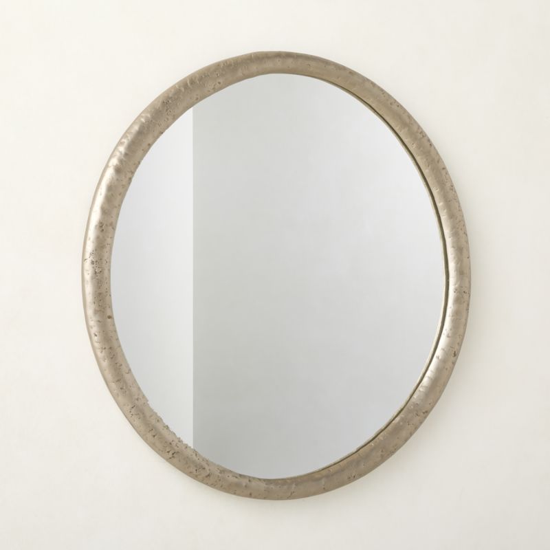 Bronx Nickel Cast Aluminum Round Wall Mirror 36" - image 4 of 5